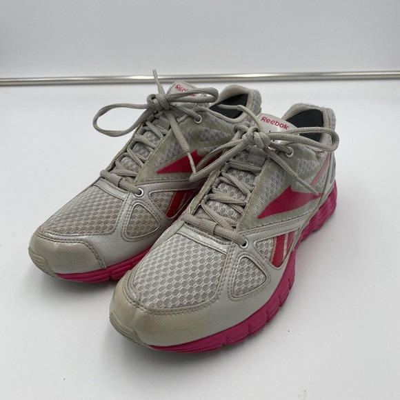 Reebok Vibe tech athletic shoes sneakers grey and pink women's size 7.5 US VGC! - Picture 4 of 12